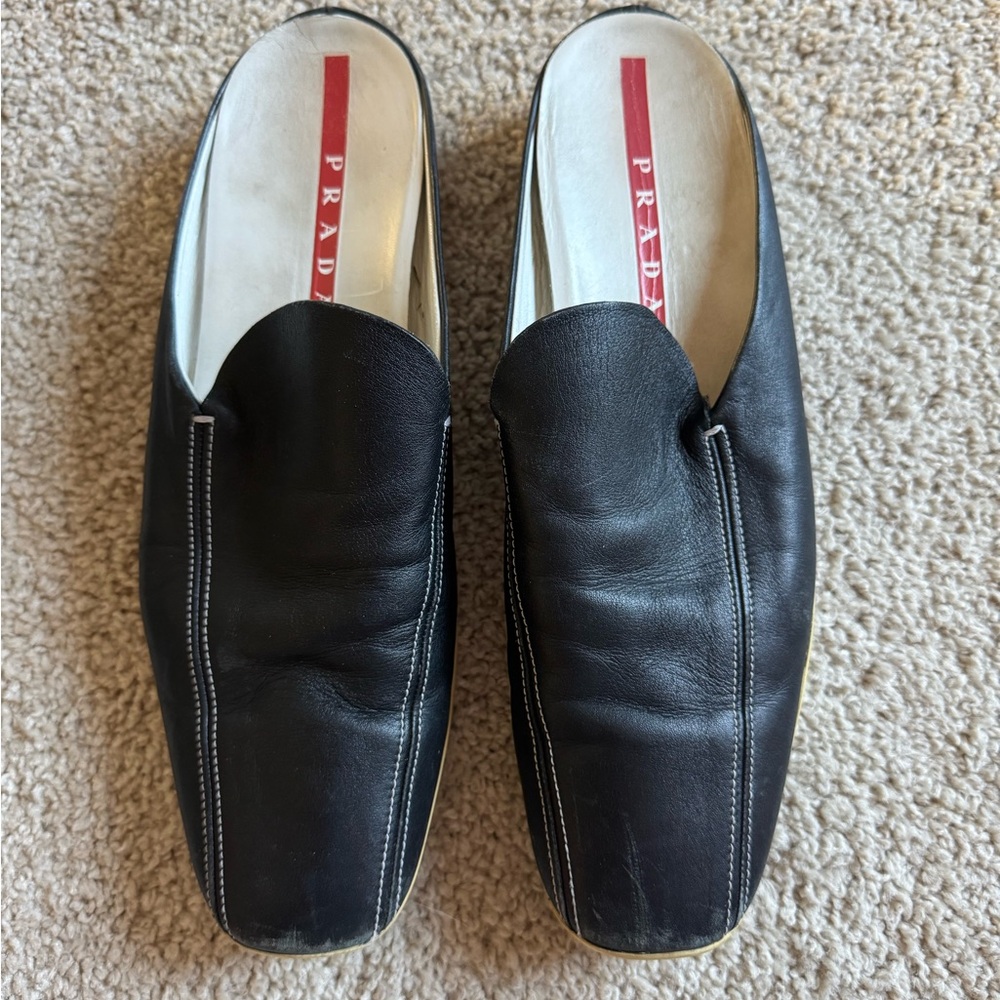Prada Black Slip-On Loafers